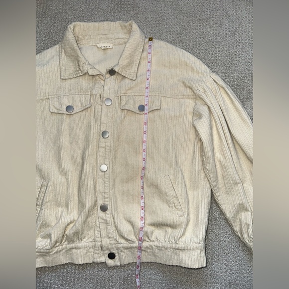 Promesa Cream coloured Corduroy button-up jacket with pockets - Picture 3 of 12